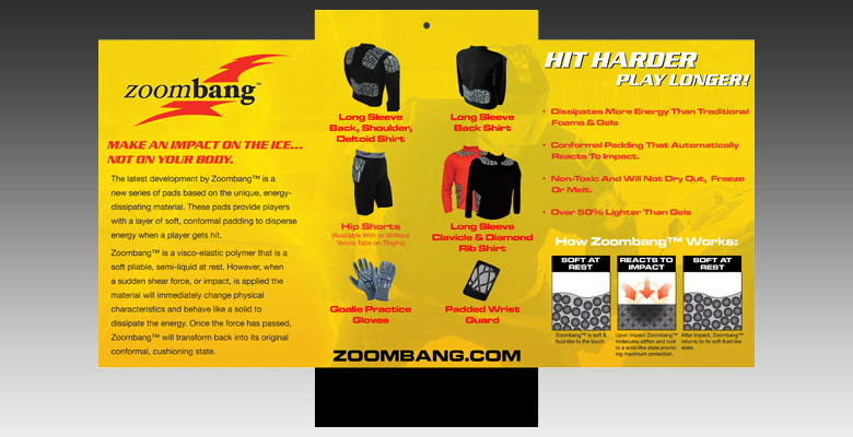 Zoombang® Hockey Hangtag Inside Fold