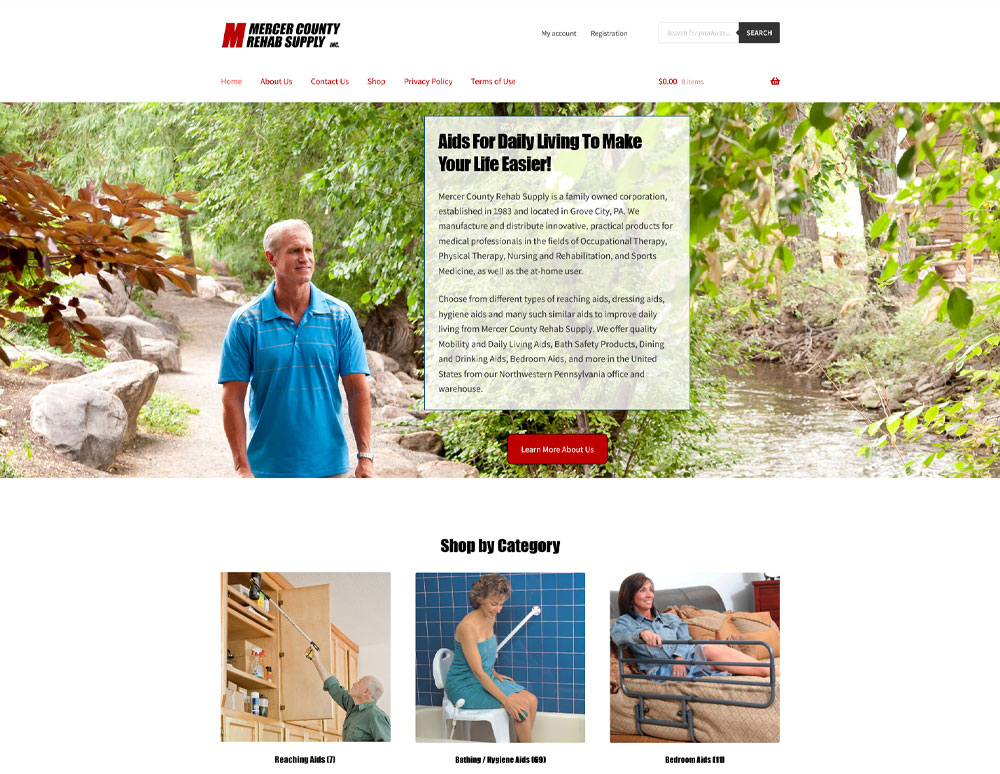 Mercer County Rehab Supply E-Commerce Website