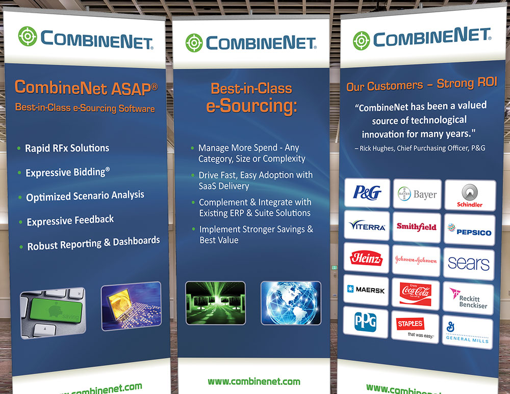 CombineNet Inc. Convention Tradeshow Banner Design