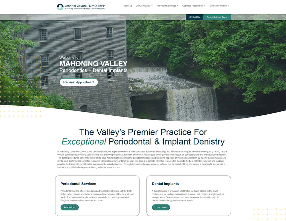 Mahoning Valley Periodontics & Dental Implants Website