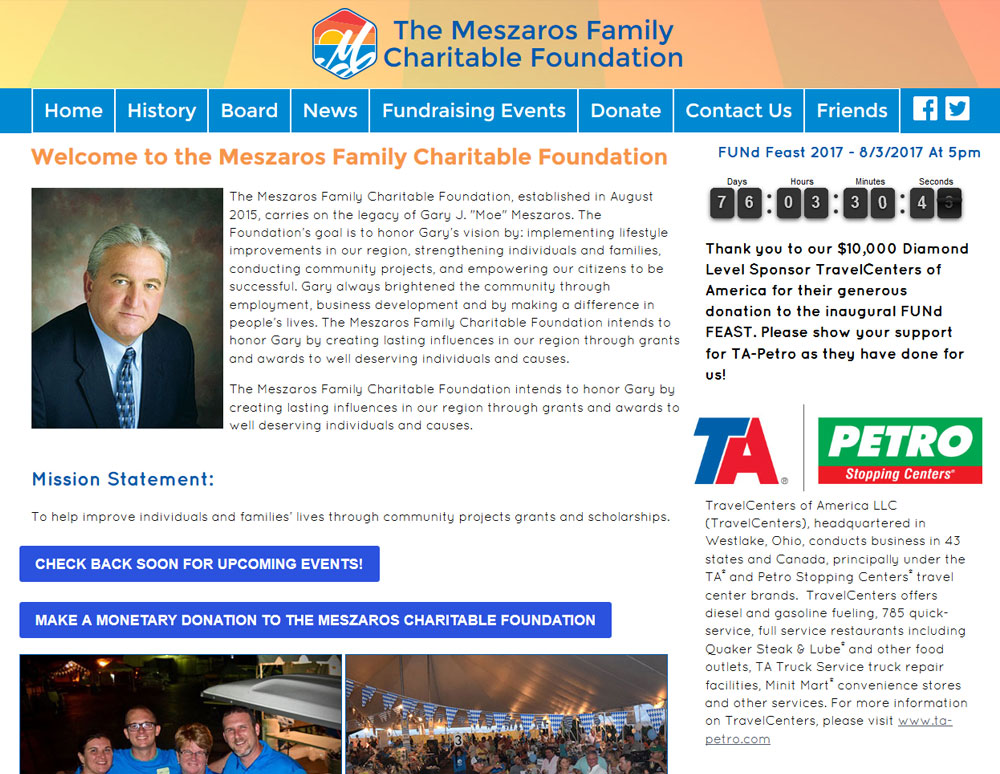Meszaros Family Charitable Foundation Website
